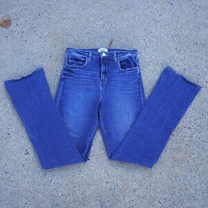 L'Agence Oriana High Rise Straight Leg Jeans 27 Stretch Denim Made in USA